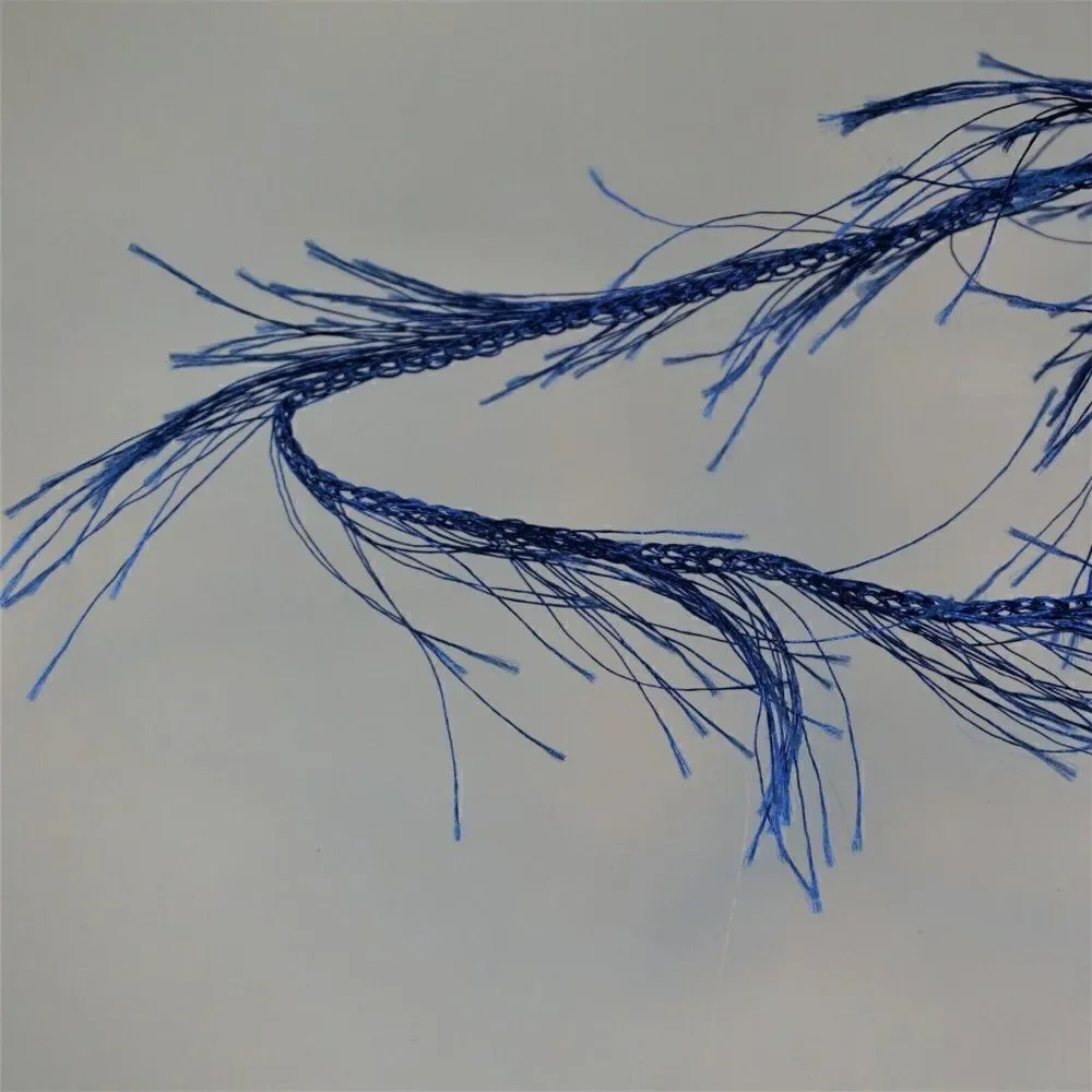 Skacel Collection Peacock Eyelash Yarn Color No 12 Blue Made In Italy 164 Gr Lot